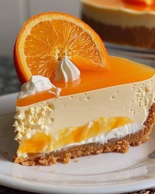 Cheesecake de creme de laranja sem forno