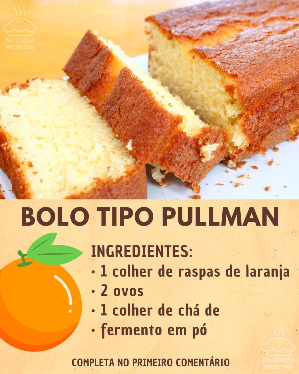 Bolo de laranja tipo Pullman,