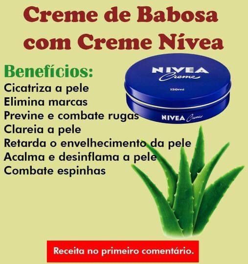 Creme de Babosa com Creme Nívea