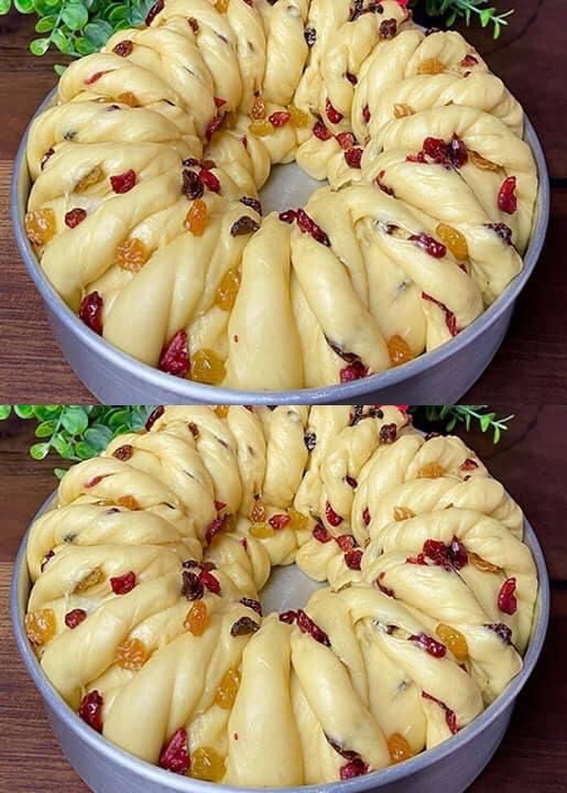 Pão Trançado com Frutas Secas